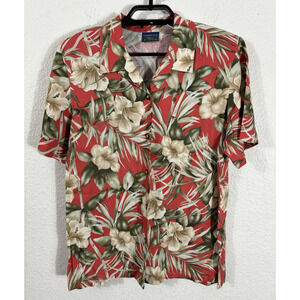 Vintage Koret Country Club Hawaiian Shirt Petite Size M Multicolor Floral